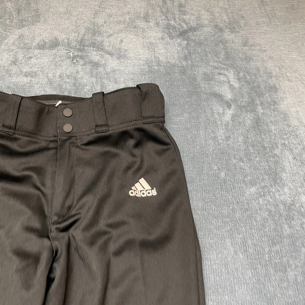 Adidas Climalite Baseball Pants Mens Small Black Flat Front Straight Leg Sports